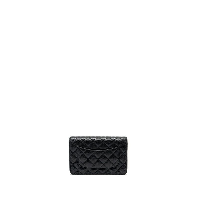 Chanel Classic Wallet on Chain Caviar Black GHW (Microchip)