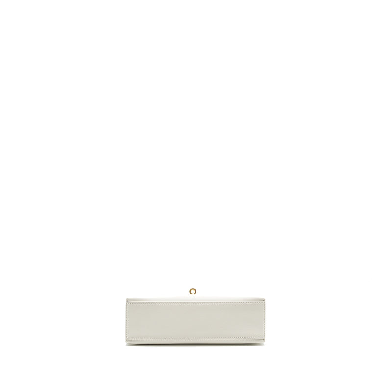 Hermes Kelly Pochette swift 01 Blanc GHW stamp U