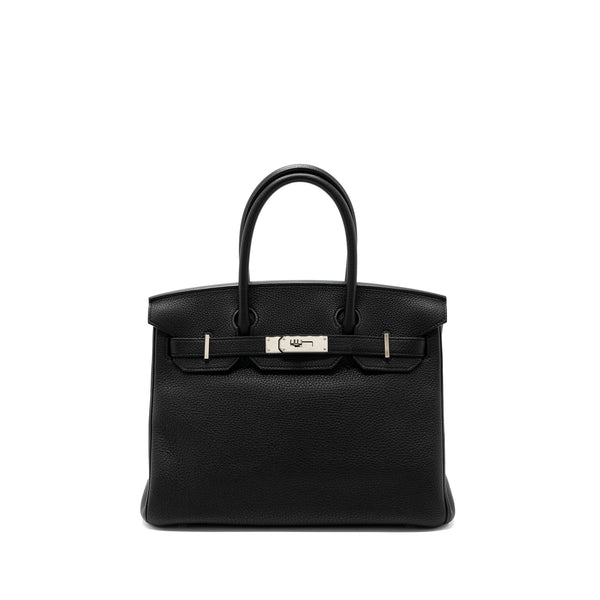Hermes Birkin 30 Togo Black SHW Stamp A