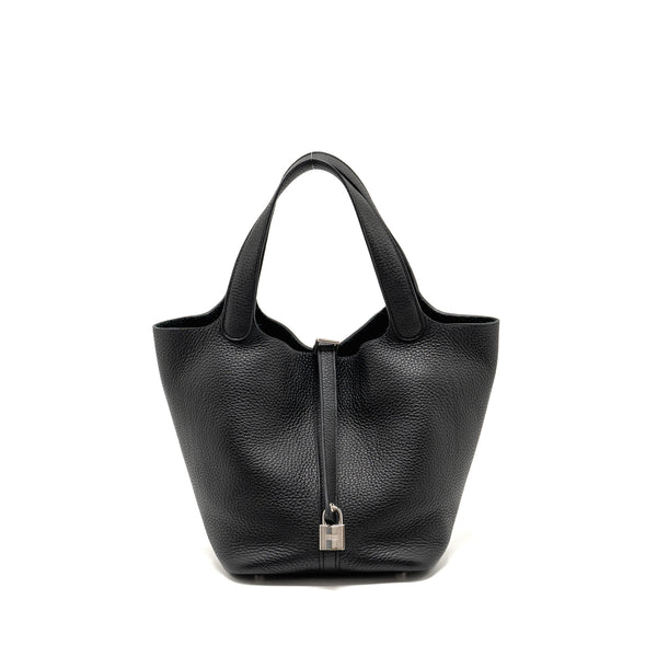 HERMES Picotin22 Lock Bag Clemence Black SHW Stamp B