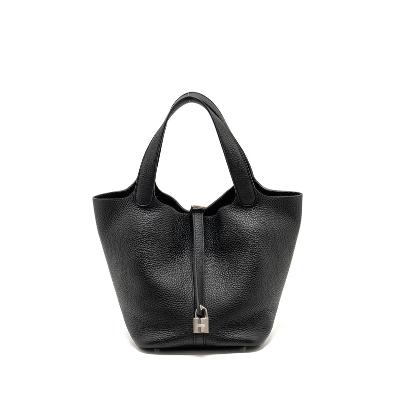HERMES Picotin22 Lock Bag Clemence Black SHW Stamp B