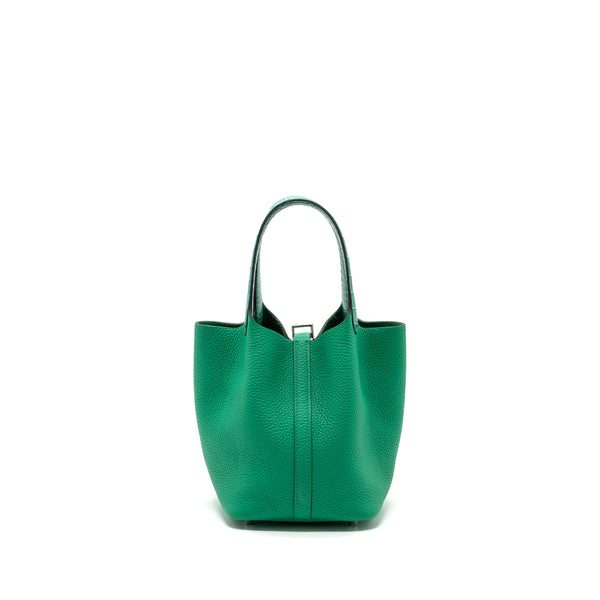 Hermes Picotin 18 Lock Bag Clemence /Alligator Touch Menthe/Vert Jade SHW Stamp Z