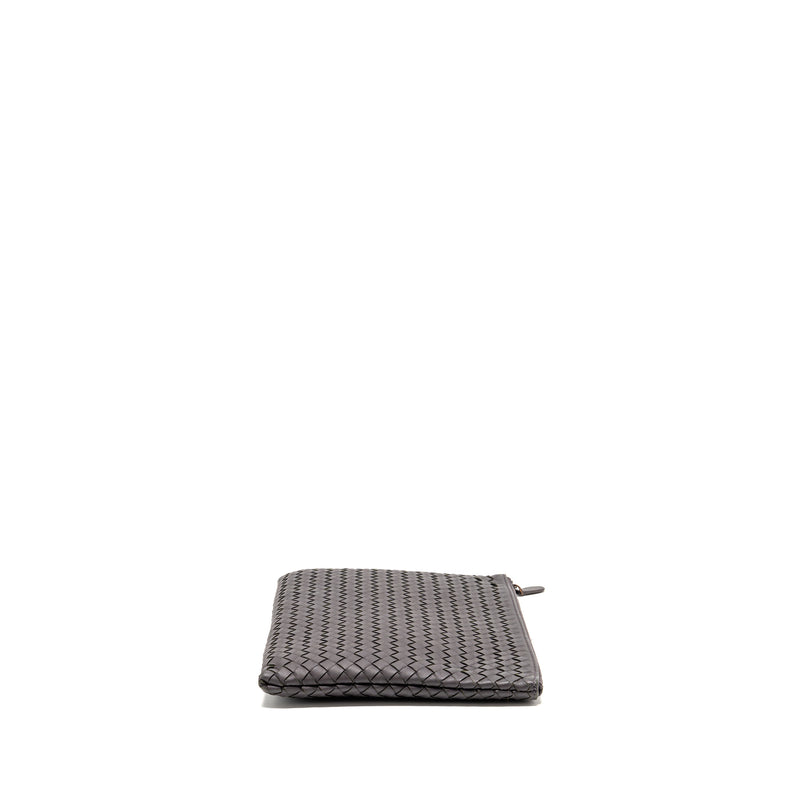 Bottega Veneta Intrecciato Clutch Leather Brown SHW
