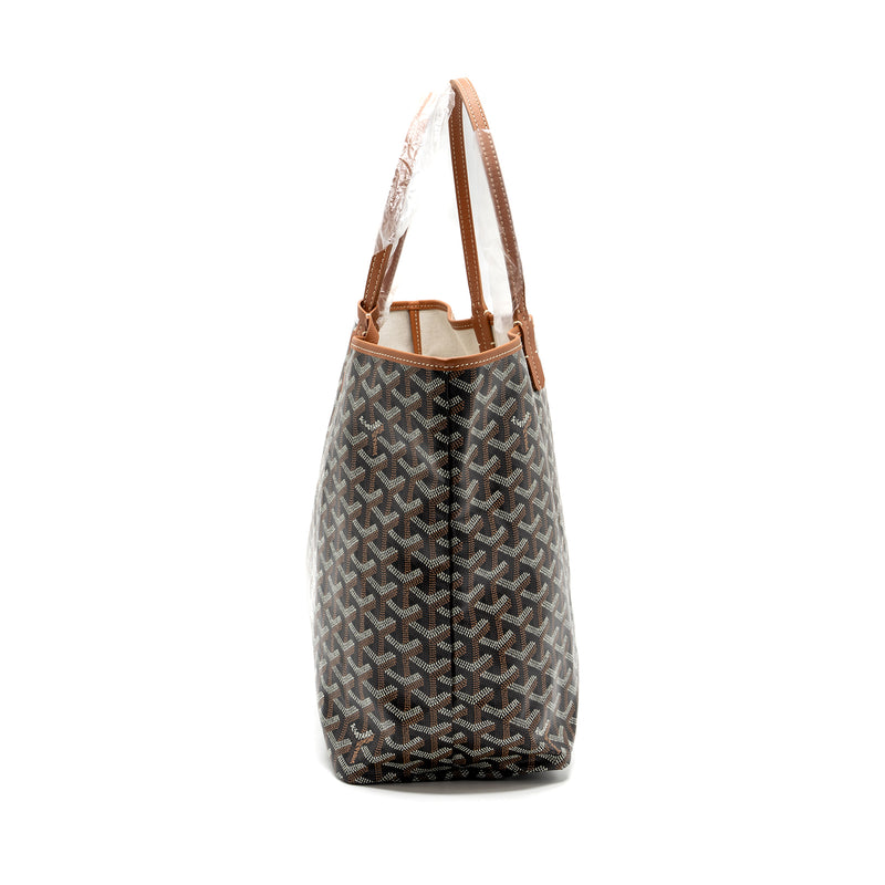 Goyard saint louis tote goyardine pm black hot sale