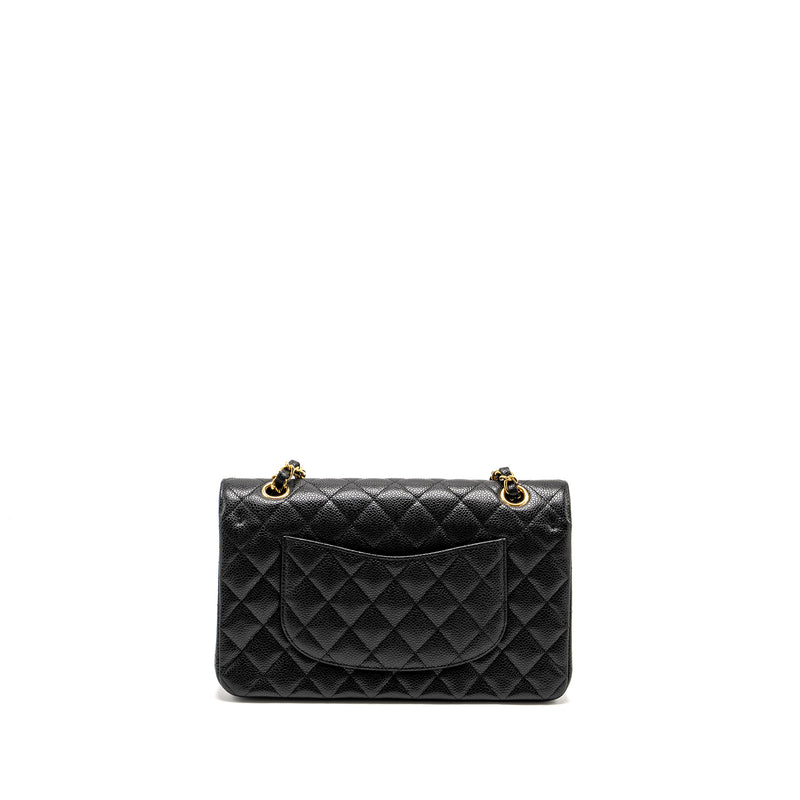 Chanel Medium Classic Double Flap Bag Caviar BLACK GHW (Microchip)