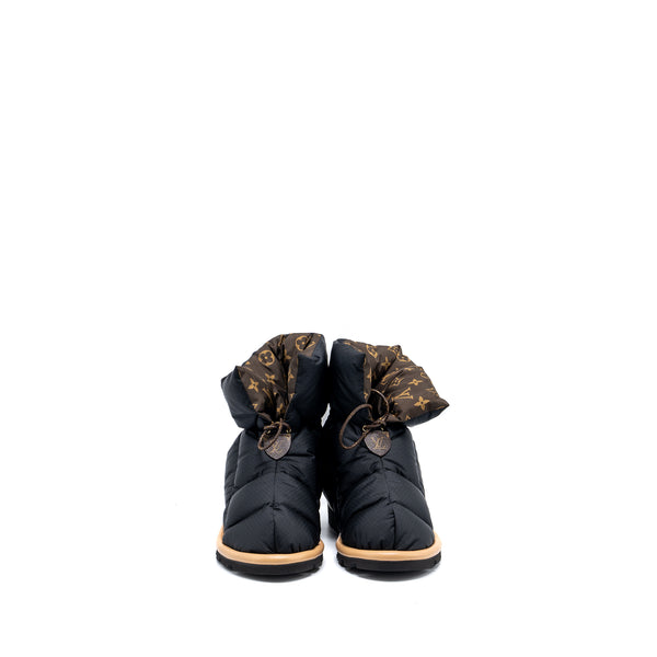 Louis Vuitton Size 37 Pillow Comfort Ankle Boots Nylon Monogram/Black