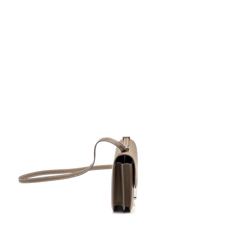 Hermes Mini Constance Epsom Etoupe SHW stamp U