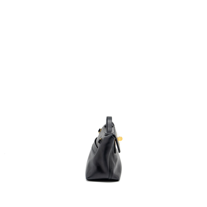 Hermes mini 24/24 2424-21 bag swift/evergrain black GHW Stamp Y