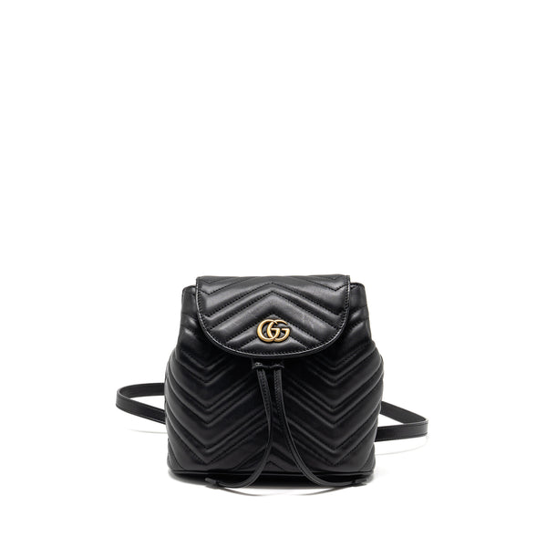 GUCCI GG Marmont Backpack Calfskin Black GHW