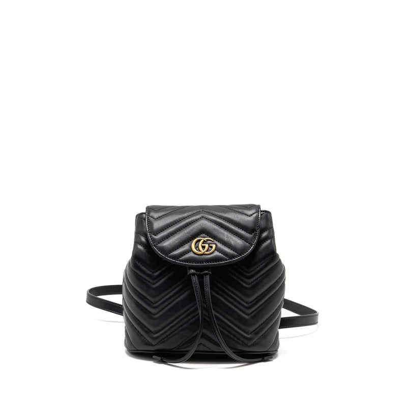 GUCCI GG Marmont Backpack Calfskin Black GHW