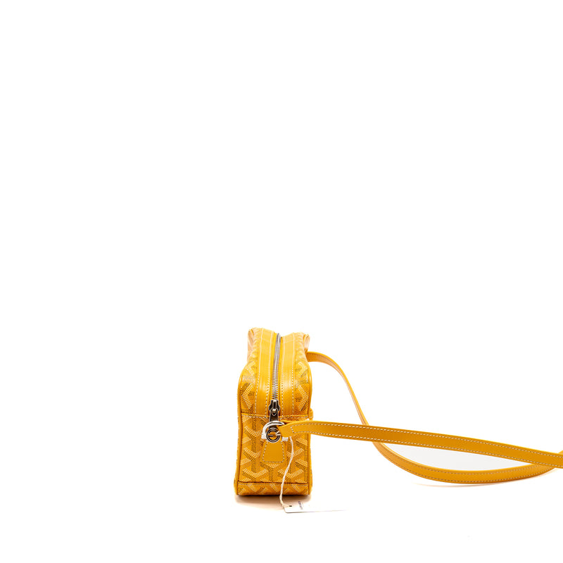 Goyard Cap Vert PM Crossbody Bag Goyardine Canvas Yellow SHW