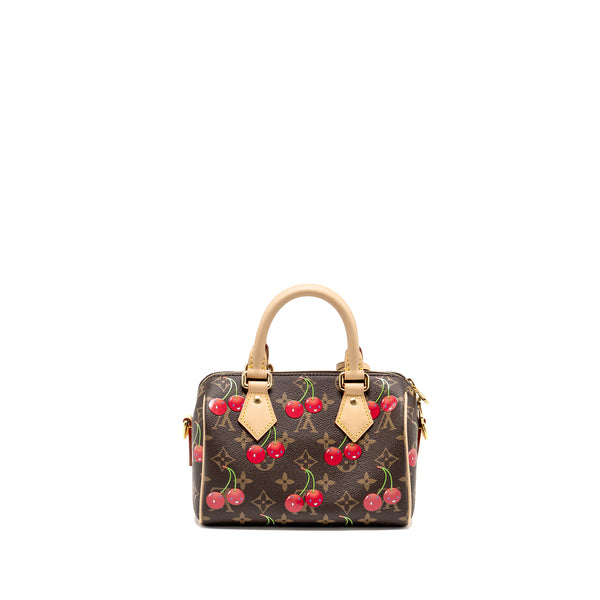 Louis Vuitton x Takashi Murakami Speedy Bandouliere 20 Monogram Cherry Coated Canvas Multicoloured GHW