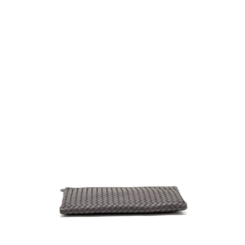 Bottega Veneta Intrecciato Clutch Leather Brown SHW