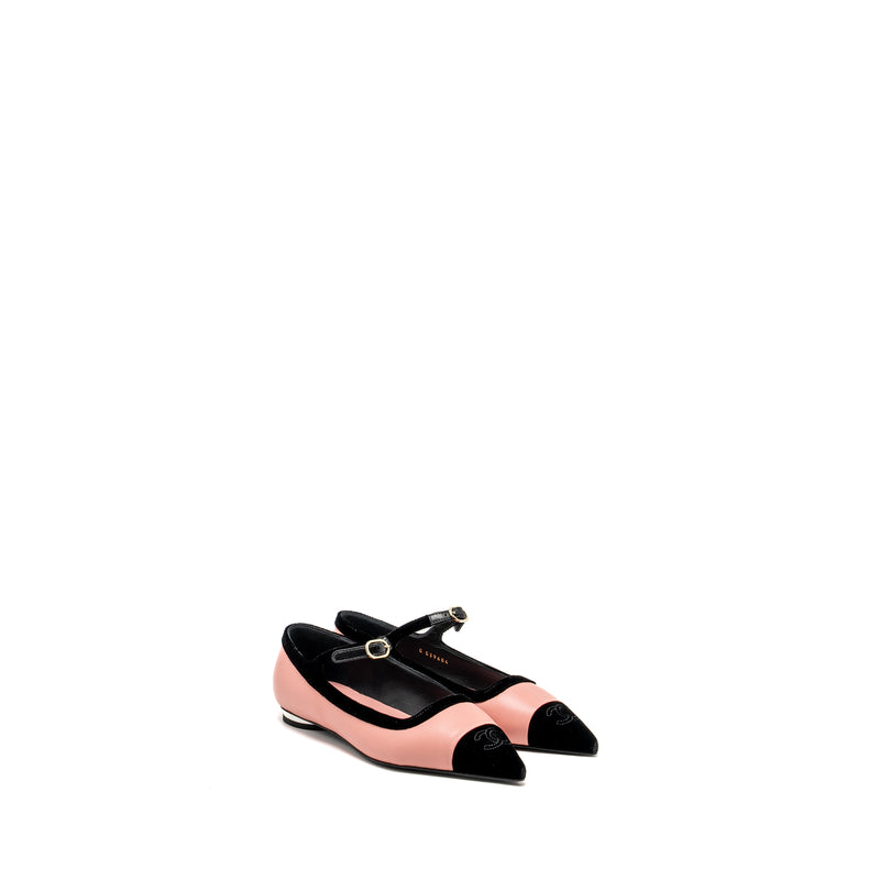 Chanel size 36.5 merry Jane’s shoes pink / black