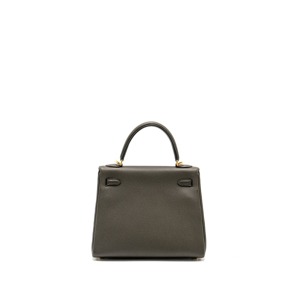 Hermes Kelly 25 Togo C6 Vert De Gris GHW Stamp Z