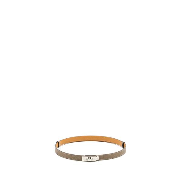 Hermes Kelly 18 Belt Epsom Etoupe SHW Stamp B