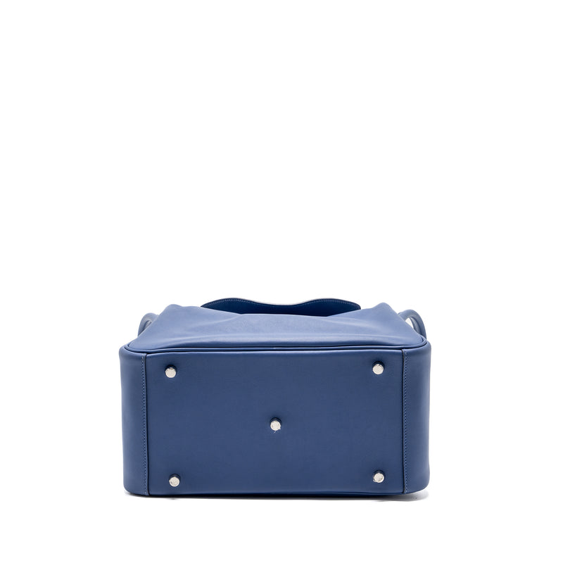 Hermes Lindy 30 Swift Blue Brighton Multicolour Strap SHW Stamp C