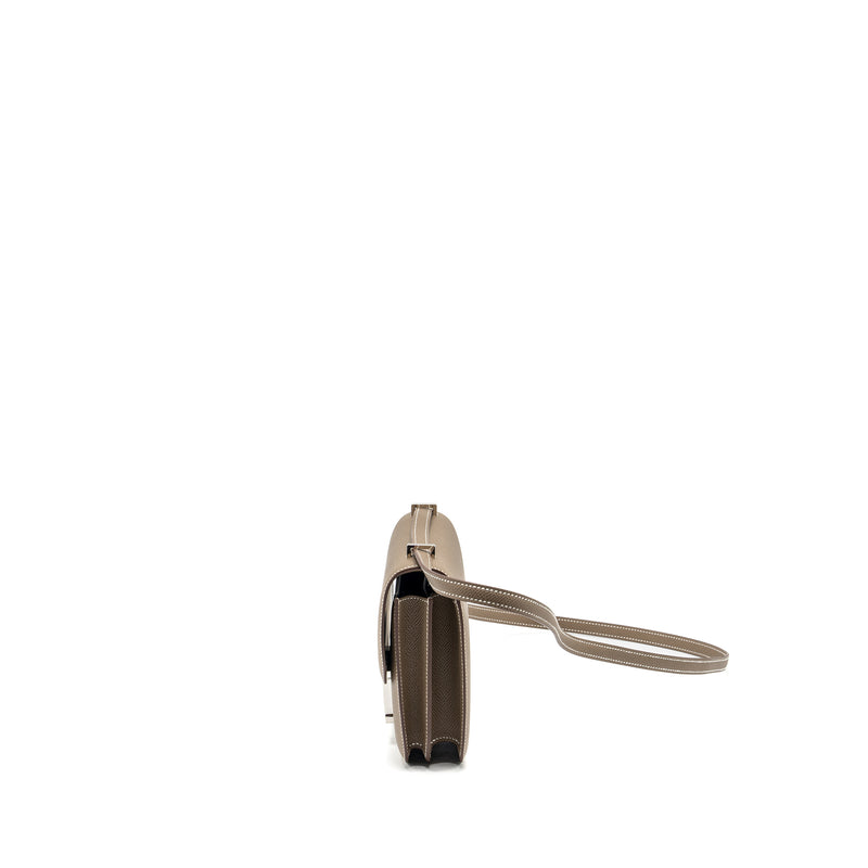 Hermes Mini Constance Epsom Etoupe SHW stamp U