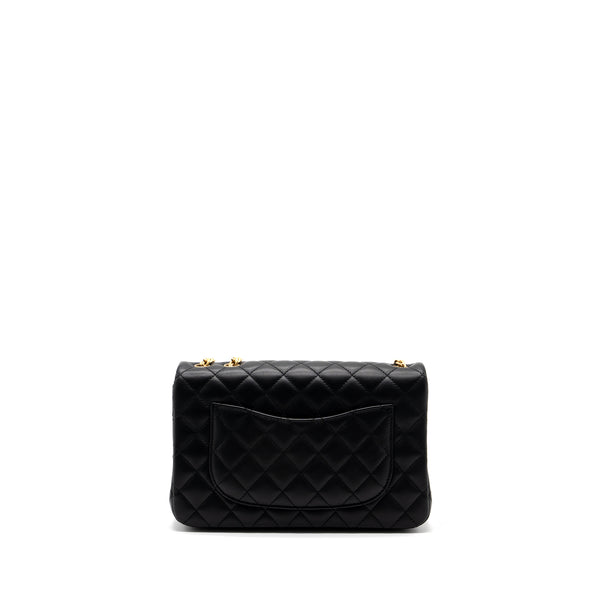 Chanel 23s camellia chain flap bag lambskin black GHW (Mircochip)