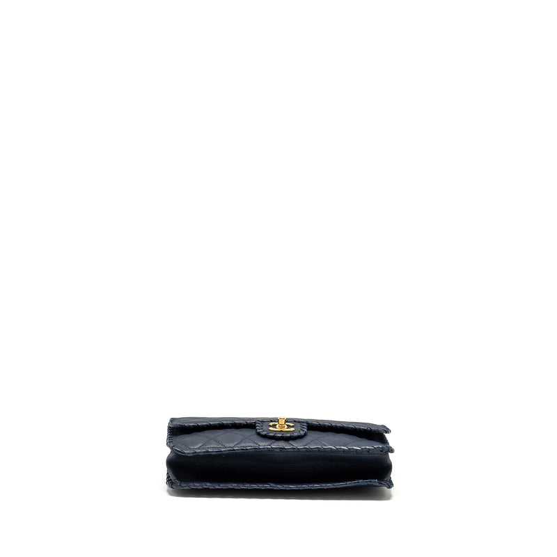 Chanel Seasonal Flap Bag Calfskin Navy GHW