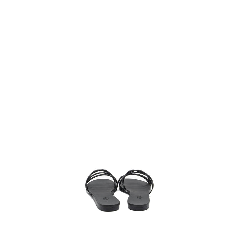 Hermes Size 38 Chaine D’Ancre Rivage Sandals Black
