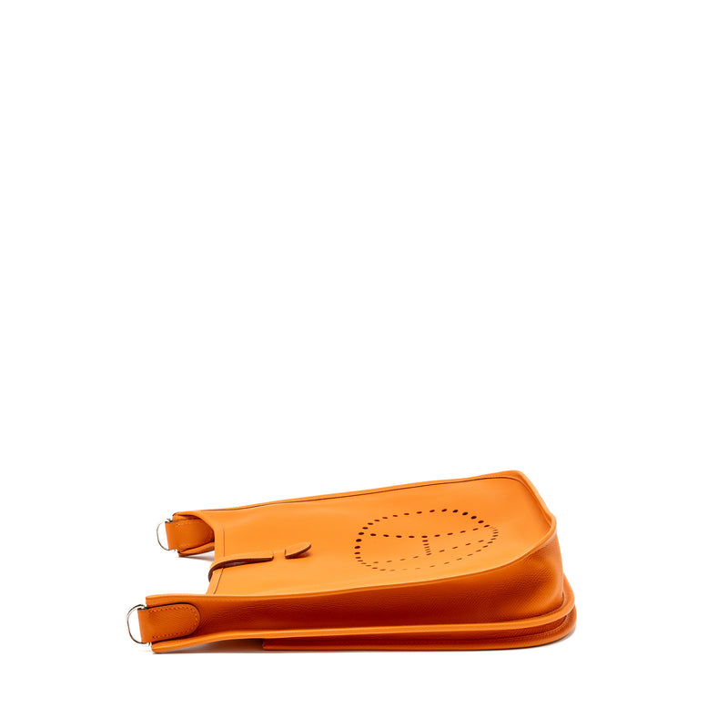 Hermes Evelyne 29 Epsom Orange SHW Stamp Square K