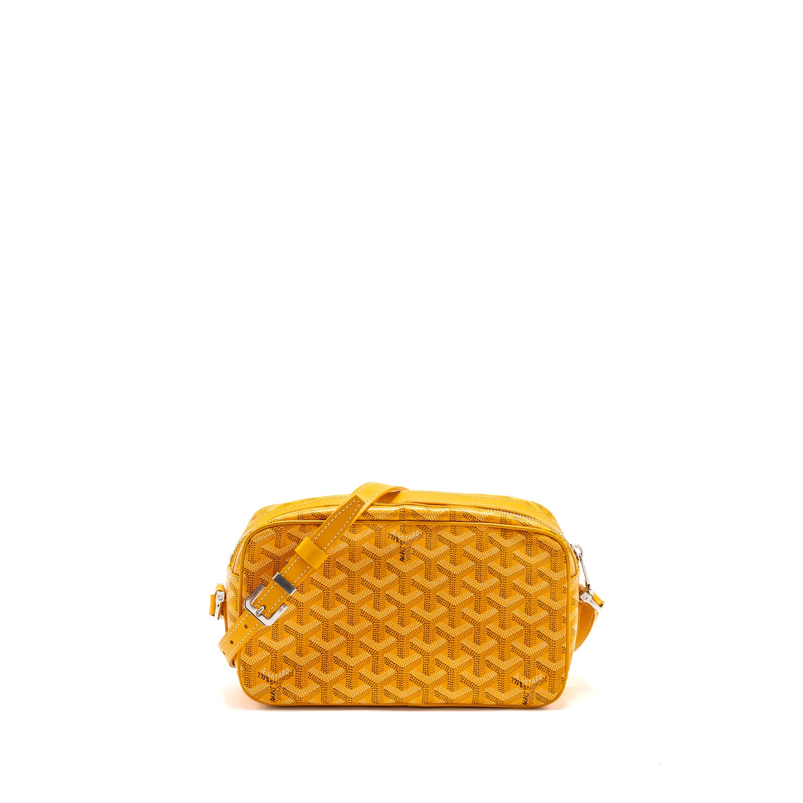 美品【GOYARD】イエロー キャンバス CAP-VERT ショルダーバック Goyard Cap Vert PM Crossbody Bag Goyardine Canvas Yellow SHW