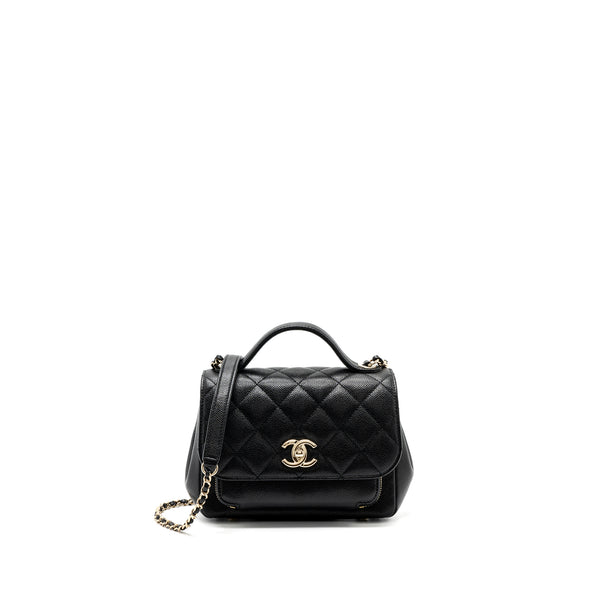 Chanel small business affinity caviar black LGHW (microchip)