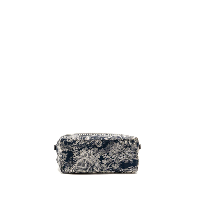 Dior Medium DiorTravel Nomad Pouch Toile de Jouy Reverse Technical Fabric Blue LGHW