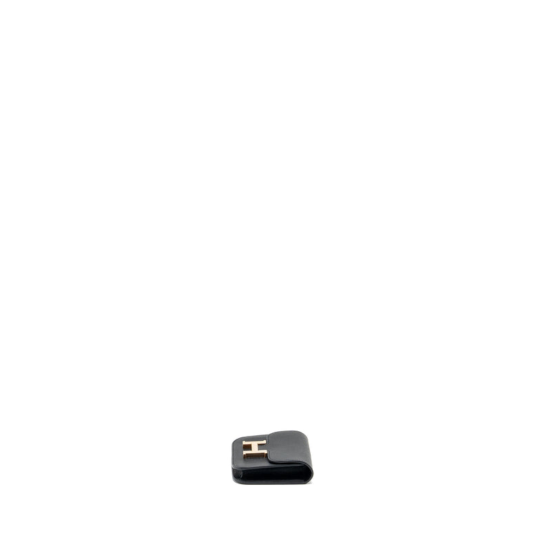 Hermes Constance Slim Epsom Black RGHW Stamp Z