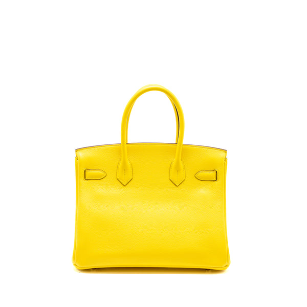 Hermes Birkin 30 Taurillon Novillo leather 9O Jaune De Naples GHW stamp D