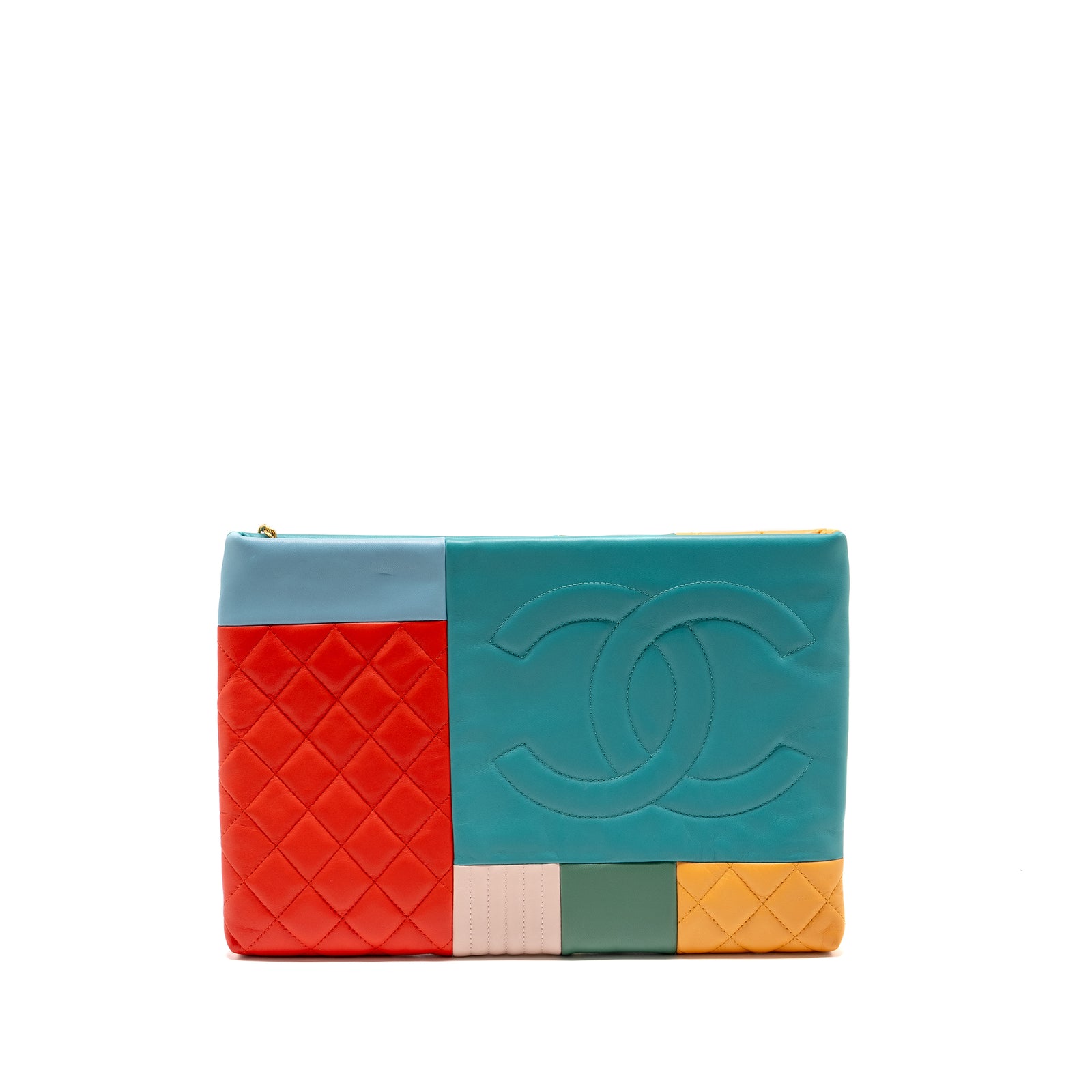 メルナンド Chanel 17C Large Colourblock O-Case Clutch Lambskin Multicolour GHW