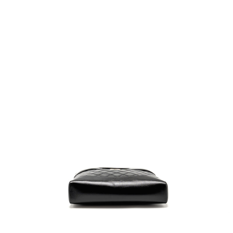 Chanel Mini 31 bag Shiny Calfskin Black LGHW (Microchip)