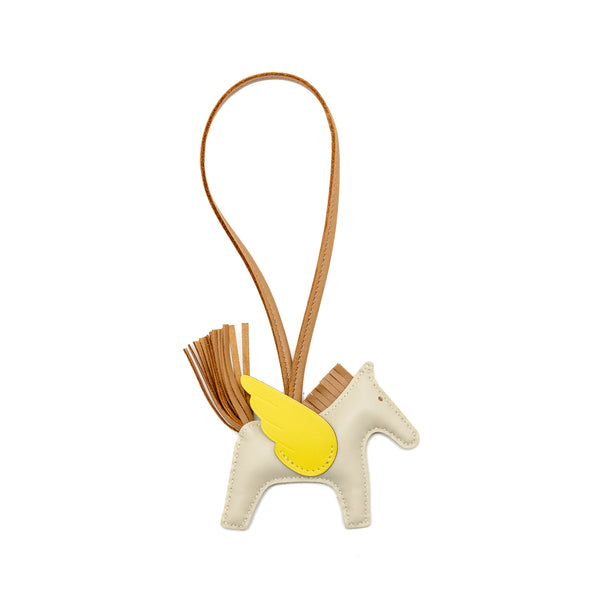 Hermes Rodeo Pegase PM Bag Charm Craie/ Chai/ Lime Stamp U
