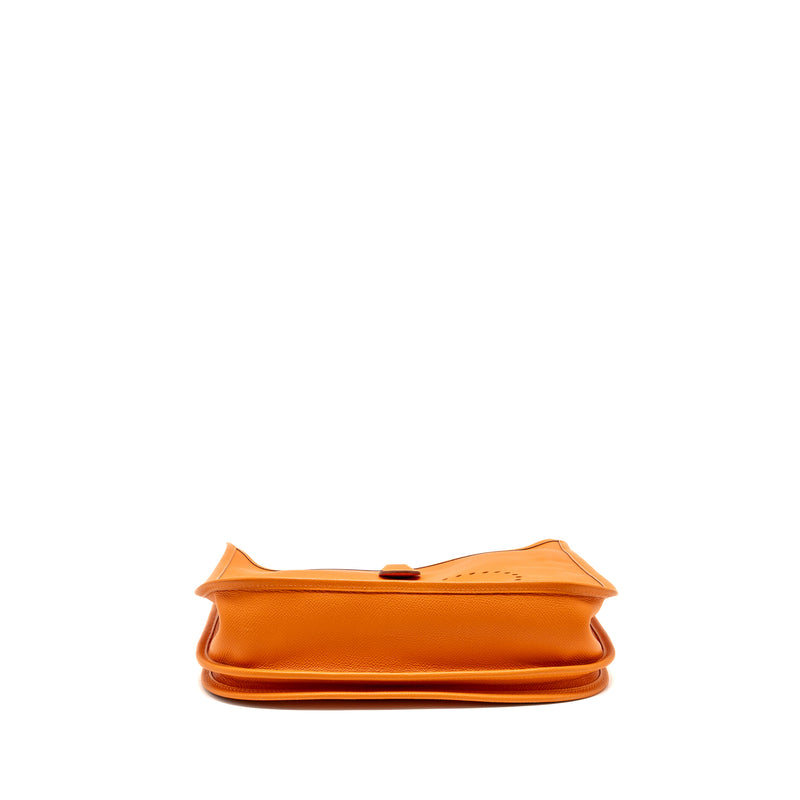 Hermes Evelyne 29 Epsom Orange SHW Stamp Square K
