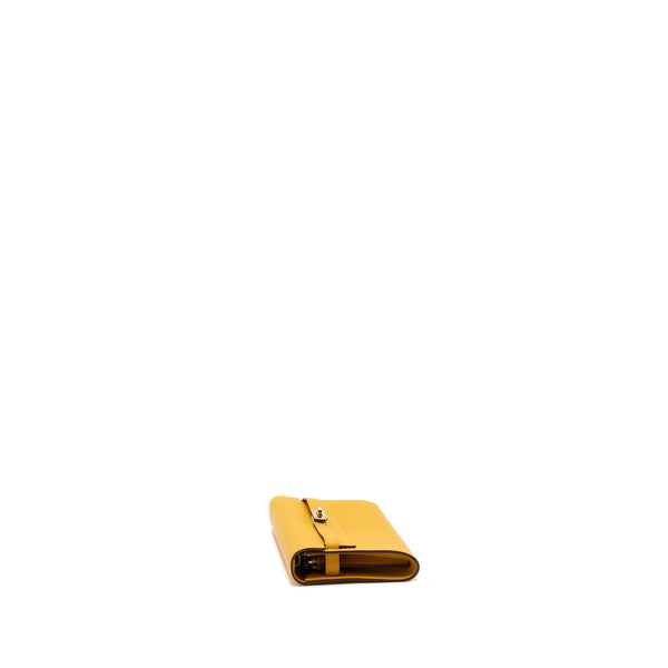 Hermes kelly to go epsom jaune amber GHW stamp Z