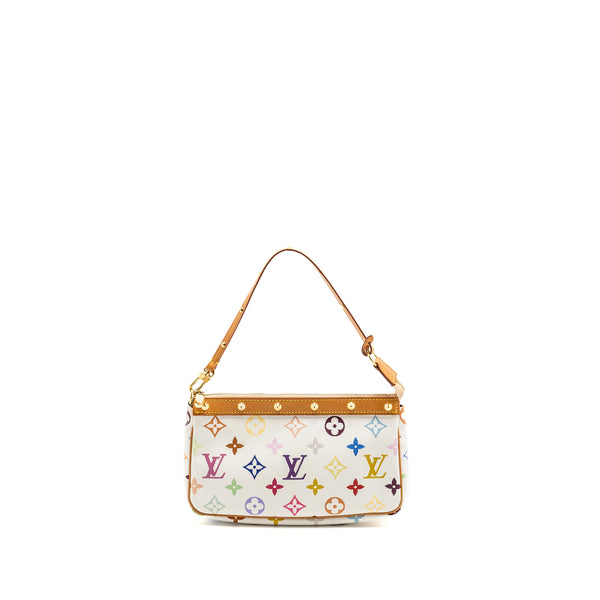 Louis Vuitton Takashi Murakami Pochette Accessories Monogram White/Multicolour GHW