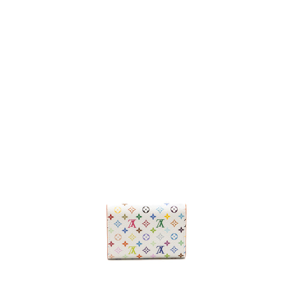 Louis Vuitton x Takashi Murakami Rosalie Coin Purse Multicoloured Monogram Canvas White GHW