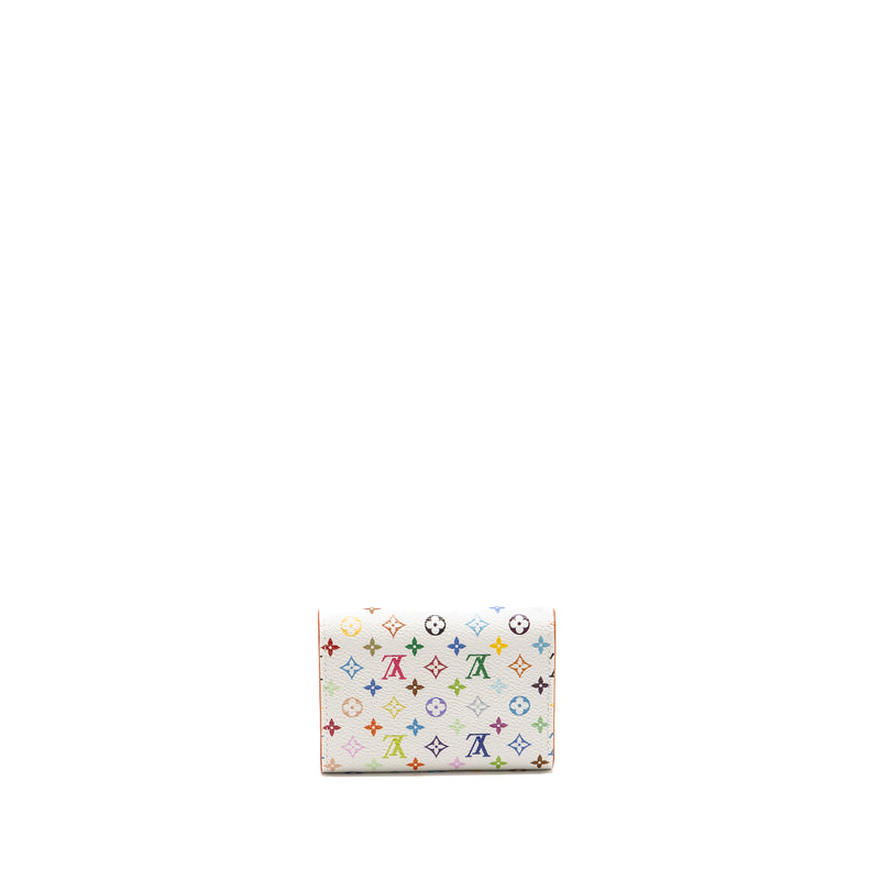 Louis Vuitton x Takashi Murakami Rosalie Coin Purse Multicoloured Monogram Canvas White GHW
