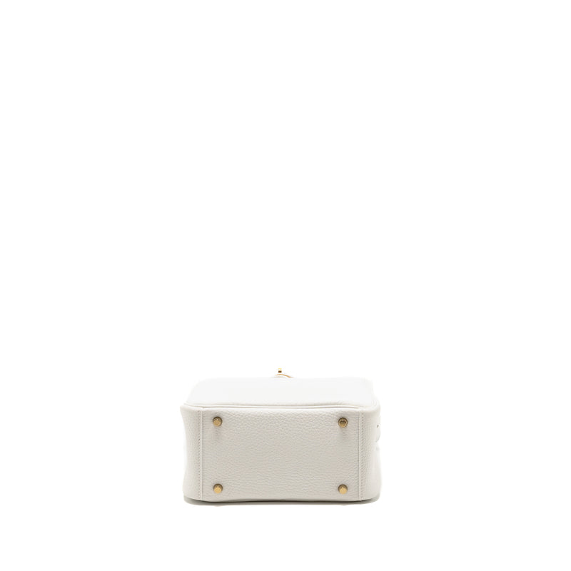 Hermes Mini Lindy II Clemence New White GHW Stamp W