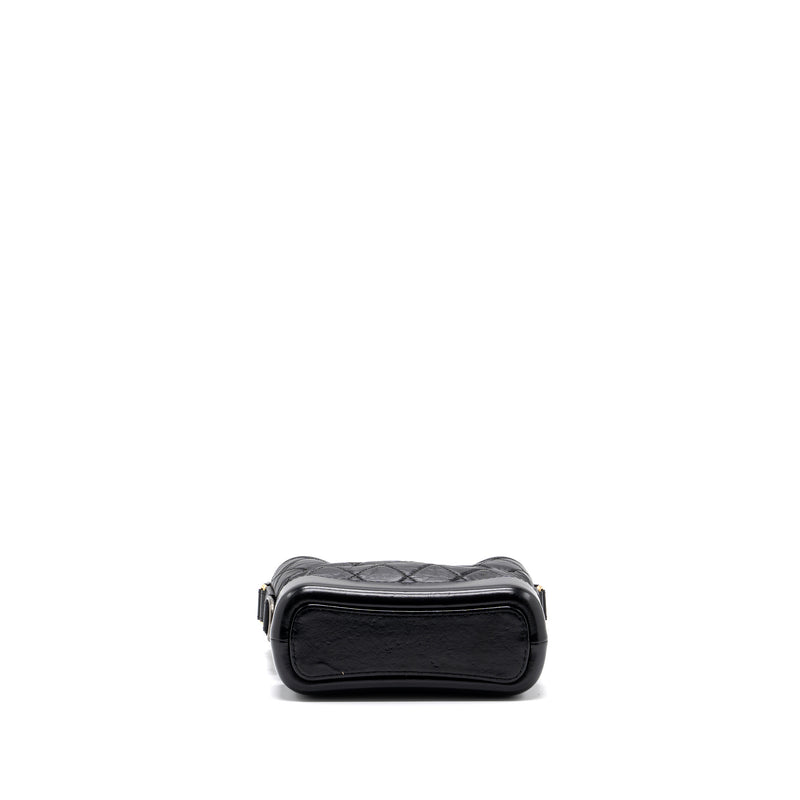 Chanel Small Gabrielle Hobo Bag Aged Calfskin Black Multicoloured Hardware
