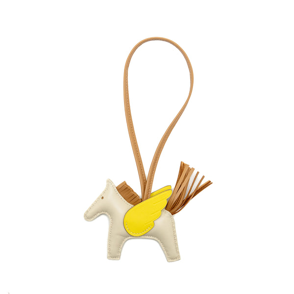 Hermes Rodeo Pegase PM Bag Charm Craie/ Chai/ Lime Stamp U