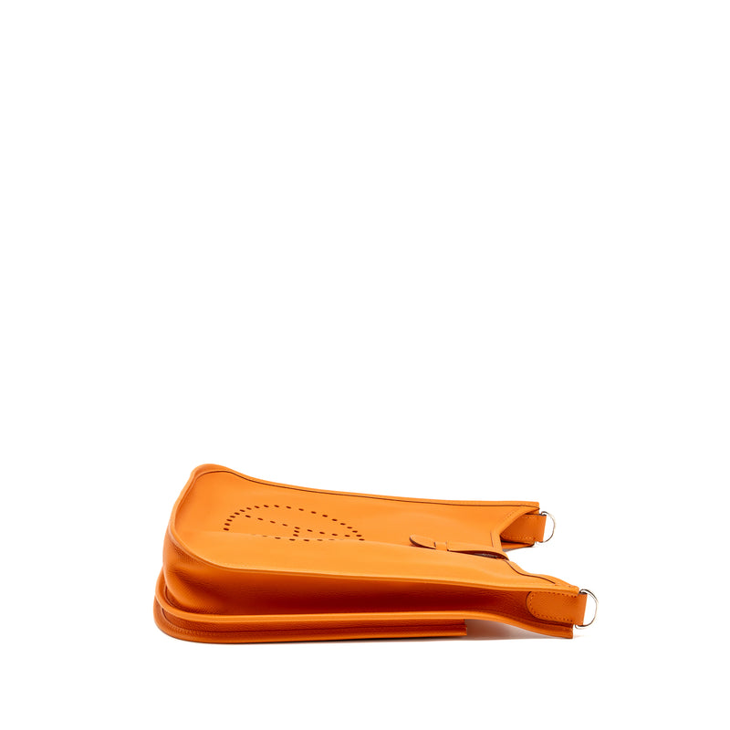 Hermes Evelyne 29 Epsom Orange SHW Stamp Square K