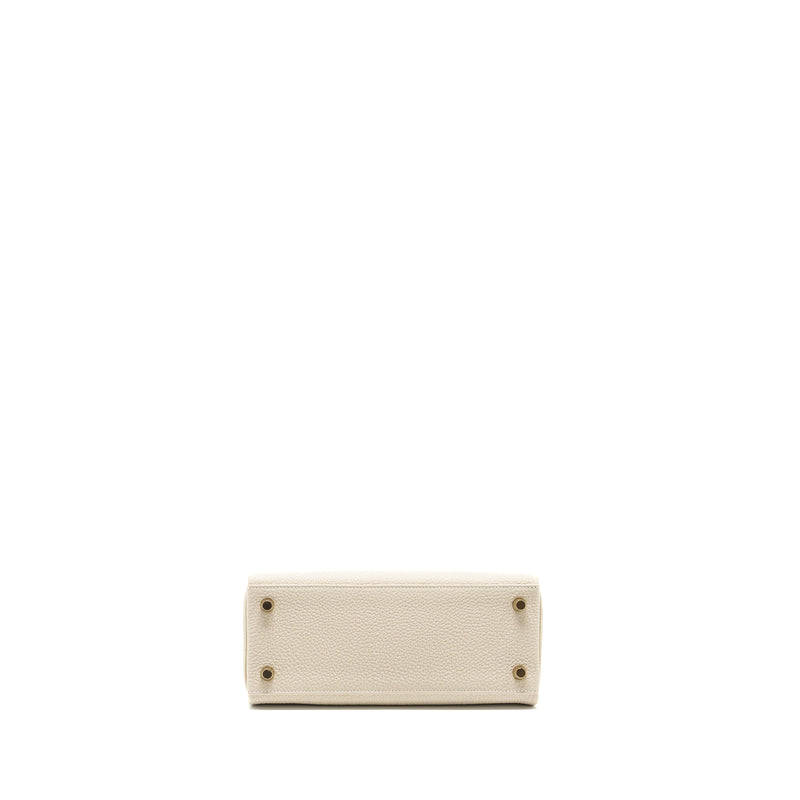 Hermes Kelly 25 Togo Craie GHW Stamp W
