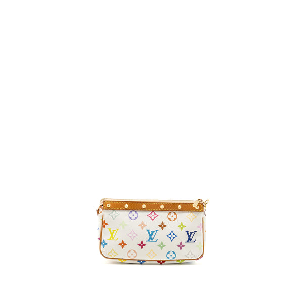 Louis Vuitton Takashi Murakami Pochette Accessories Monogram White/Multicolour GHW