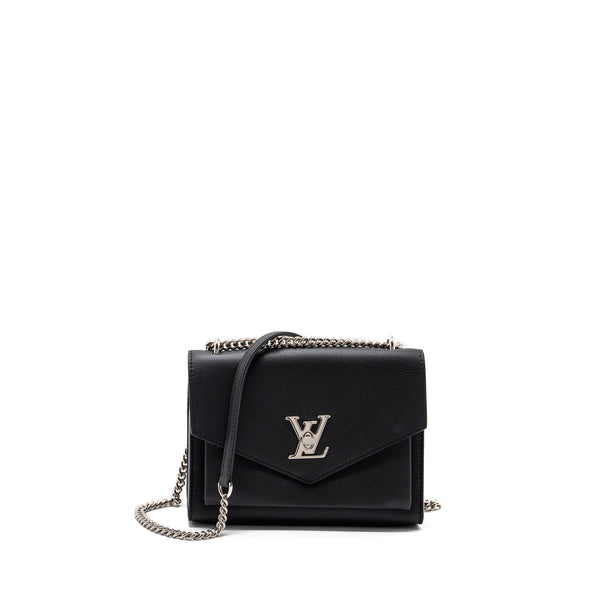 Louis Vuitton Mylockme Satchel Chain Bag Calfskin Black SHW