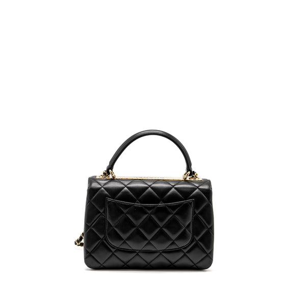 Chanel Top Handle Trendy CC Flap Bag Lambskin Black LGHW