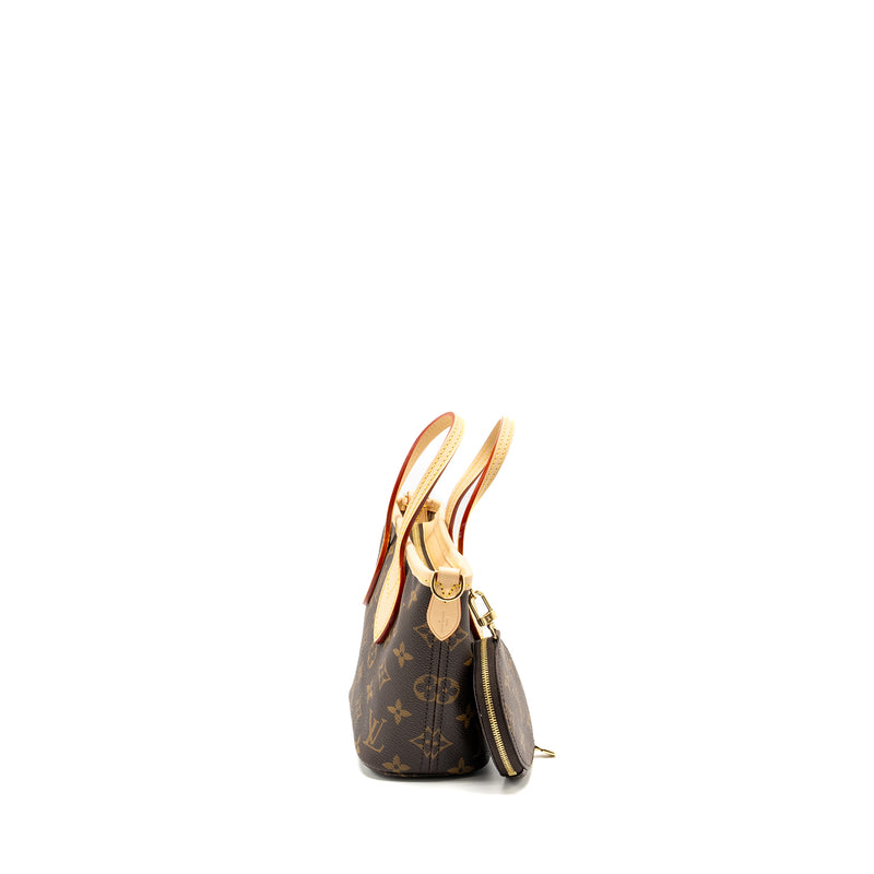 Louis Vuitton Neverfull BB Beige Strap Monogram Canvas GHW