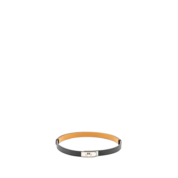 Hermes Kelly 18 Belt Epsom Black SHW Stamp B