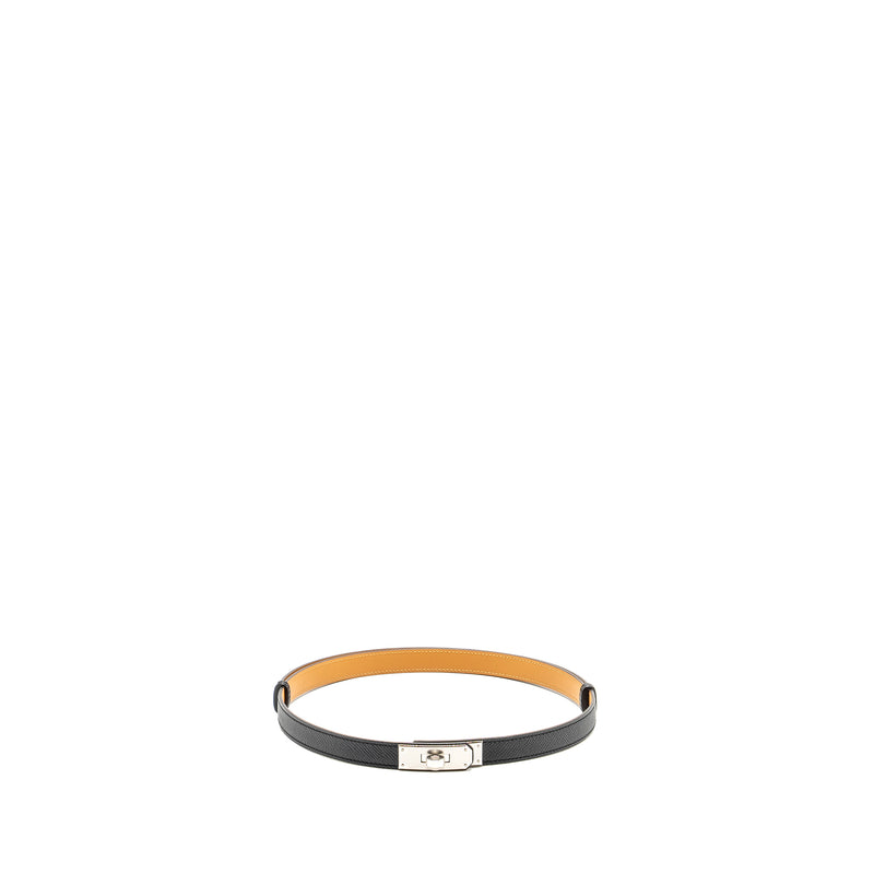 Hermes Kelly 18 Belt Epsom Black SHW Stamp B